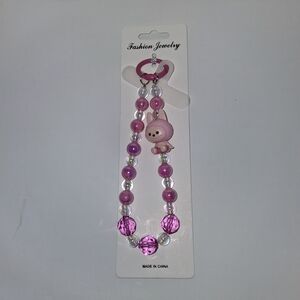 Fashion Jewelry Pink Wristlet Strap For Phone